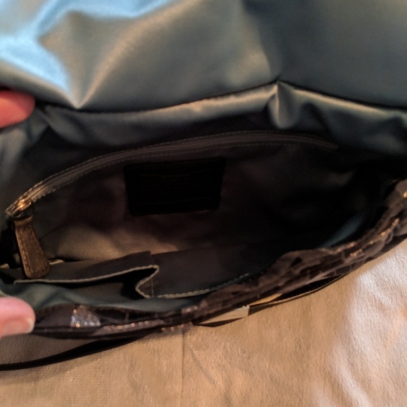 Small Black and Silver Coach Signature Crossbody - Picture 6 of 6